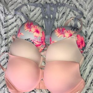 NWOT Victoria’s Secret VS PINK Bra 36D Set of 3